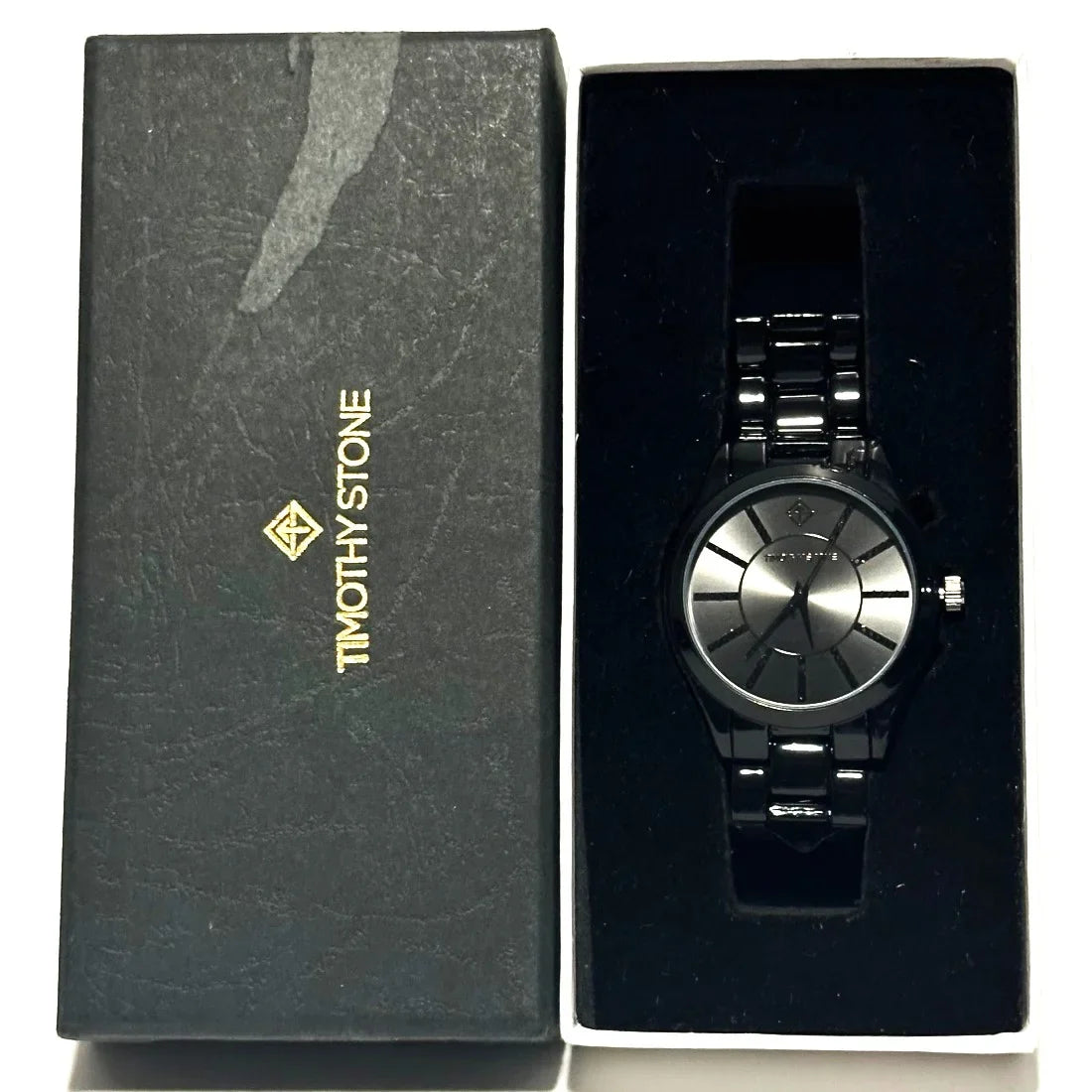 '- *See Like Stone Ceramic Black Description* New Faux Watch Charme Ceramic Timothy