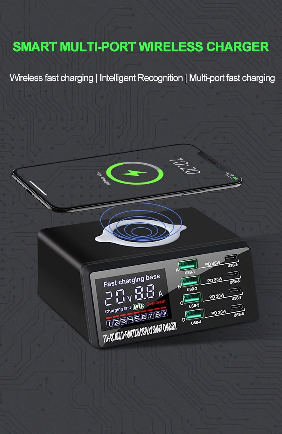 11 Charger For Charger Fast iPhone PD RIWPKFH USB Charging Adapter Xiaomi 110W Charger Station Phone C 12 Wireless Huawei USB 13
