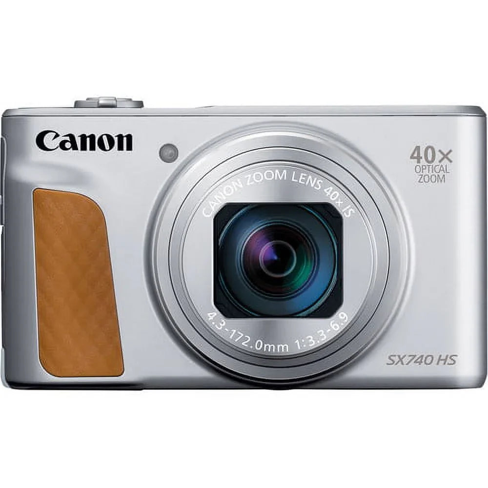 Card Premium + Batteries SX740 Case (Silver) Canon 2 Camera Camera PowerShot + GB with + Digital Tripod HS 64