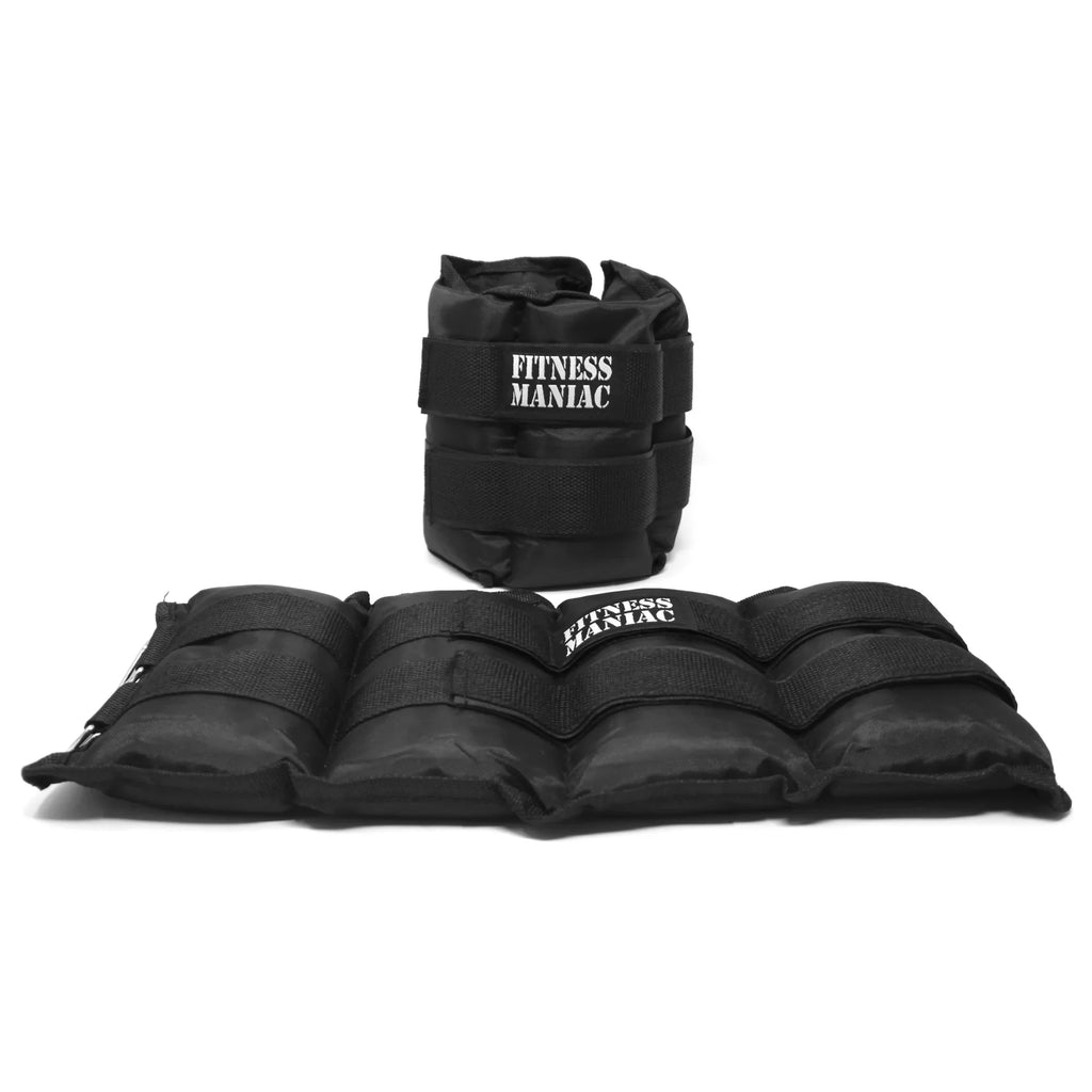 Maniac Fitness 16 with Ankle Adjustable Weights) (Pair of Two 8-lbs Ankle USA lbs Weights Strap