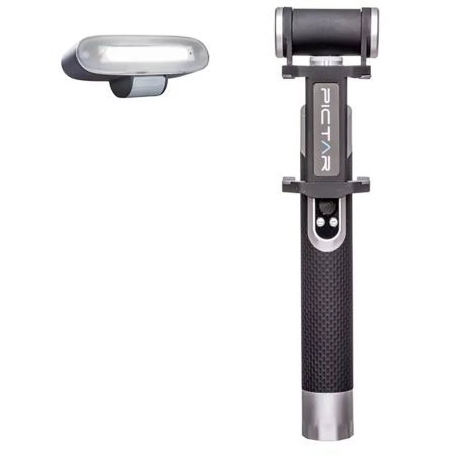 Stick Rechargeable Smart Selfie with Light Black Battery, Silver