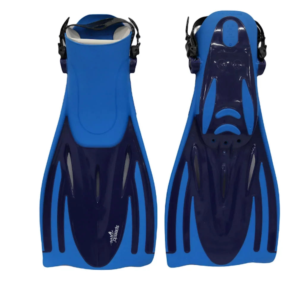 9-13 Adult Size + L/XL Fin Set Shoe Mask w/Carry Snorkel + Speedo Hydroscope Bag