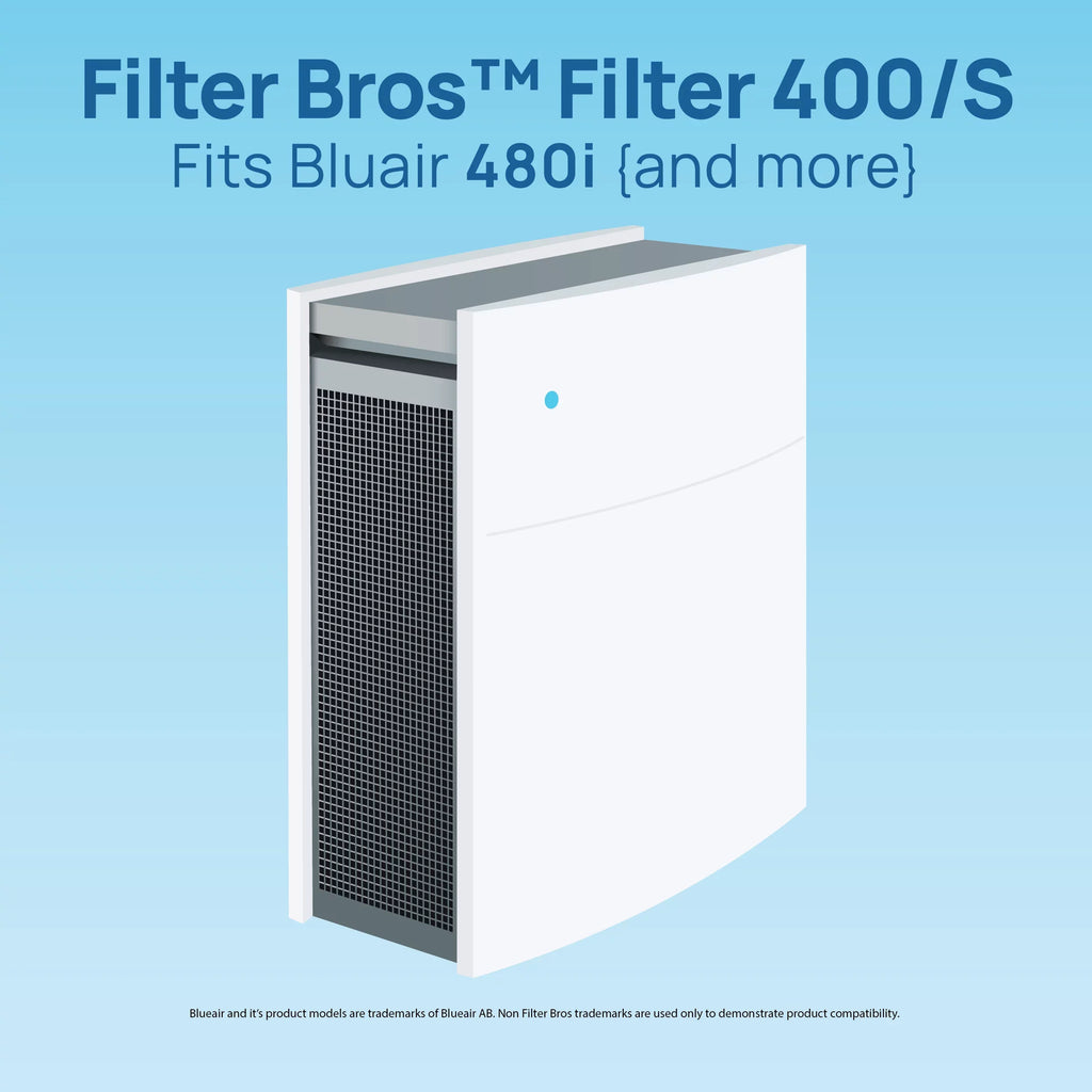 450E, 403, Series BA-400S Compatible HEPA Replacement 480i, 400 Bros SmokeStop 405, Filter Filter Particle Blue Dual BLUEAIR 455EB For 410, With Protection 402, Sky