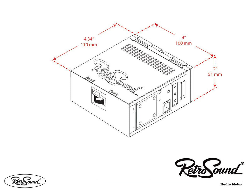 Features Compatible Chrome Bezel with USB, AM/FM Bluetooth, 356 Include RetroRadio with HCB-M2-127-36-76P 1950-65 Porsche