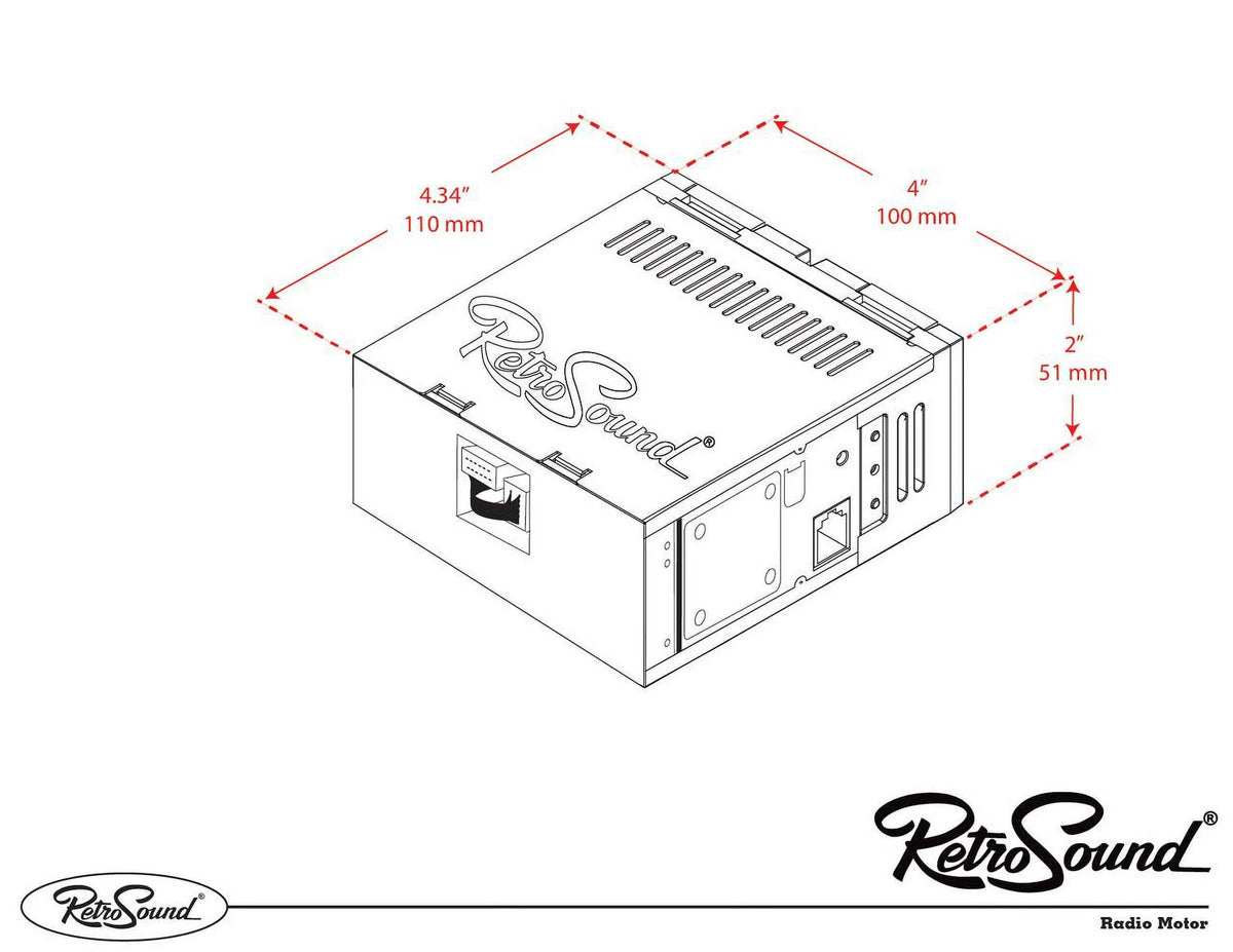 Features Compatible Chrome Bezel with USB, AM/FM Bluetooth, 356 Include RetroRadio with HCB-M2-127-36-76P 1950-65 Porsche