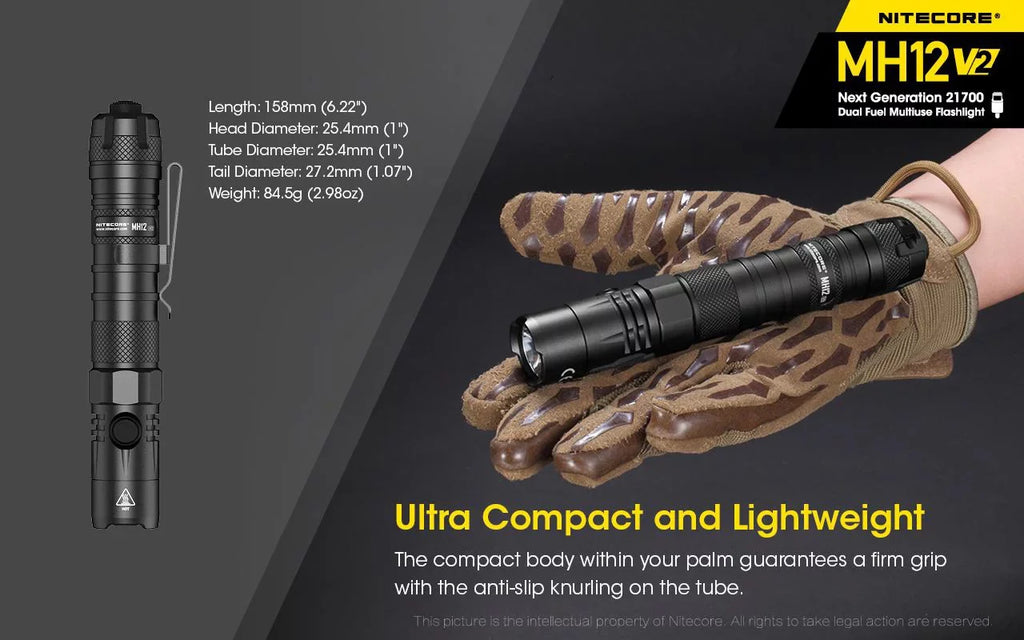 '-1200 Bank w/ NB10000 COMBO: Flashlight and Lumens 10,000mAh V2 Nitecore XP-L2 Nitecore LED MH12 21700 V6 Battery CREE Power