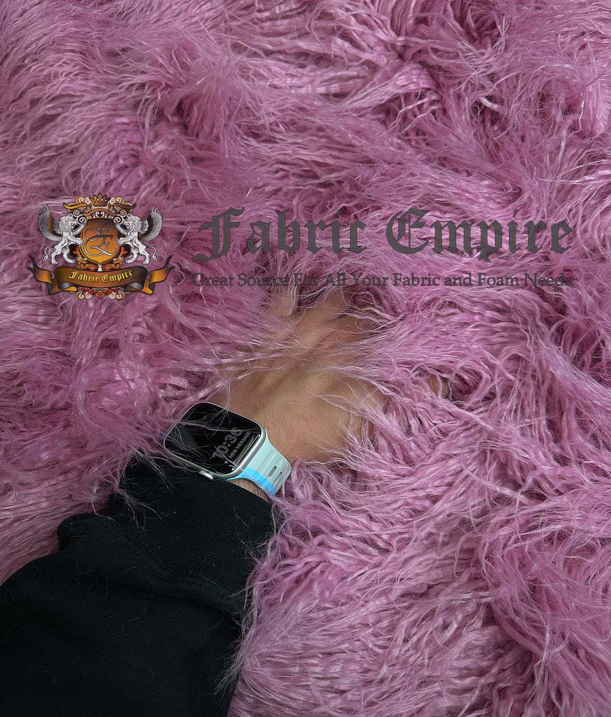 Continuous FUR Faux (Dusty 3.5" Cosplay LONG Per Yarn Pile Fake Yard 2.3oz Sold Japanese Craft, Yak Retardant Sewing CURLY Yard / 58" Wide by Fire Rose)