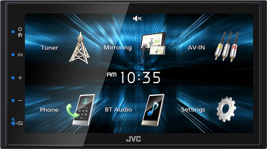 Touchscreen Car MP3 Player Bluetooth Double with DIN USB 6.75" Display JVC Stereo KW-M150BT EQ Radio 13-Band Port Receiver AM/FM