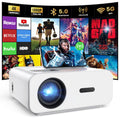 Movie Projector Video with Mini Support Wifi Projector Projector 5G/2.4G , Theater For 4K Home 12000LM Outdoor Portable Bluetooth, 1080P Projector and AUOSHI ,