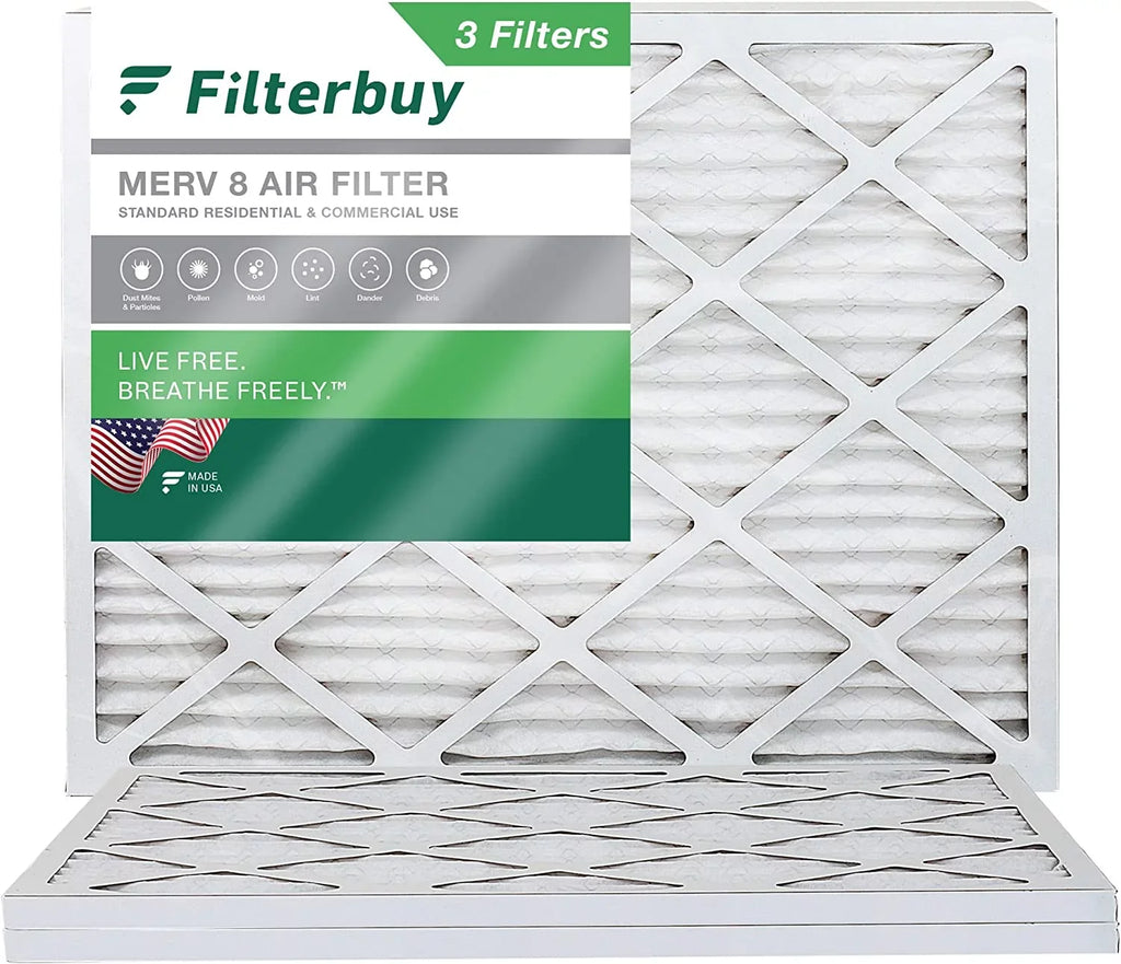 20x27x1 Air AC (3-Pack) Filters 8 Filterbuy HVAC Pleated MERV Furnace