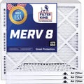 A/C MERV MADE Furnace x x 8 .75" USA IN 8 Air Pleated | Actual | 4-PACK | 25 HVAC Filters | Filter Size: King Filter 25x8x1