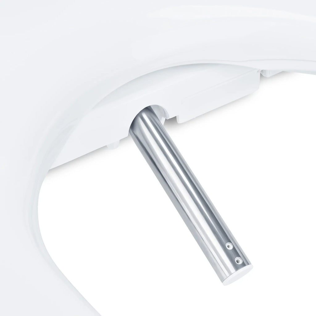 Bidet Seat Stainless White Brondell Dryer Steel SE400 Nozzle, Round Sidearm, Swash and with