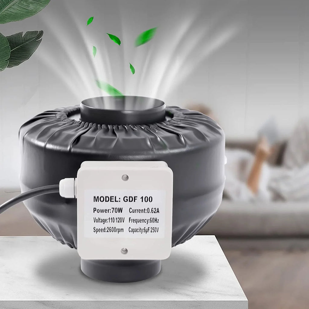 Combinable Fanwith Speed Duct Filter HEPA Carbon Controller Fan Fan Filter Booster Exhaust Fan with Inch & Grow Industrial FETCOI Inline Tent 8 Grade Powerful