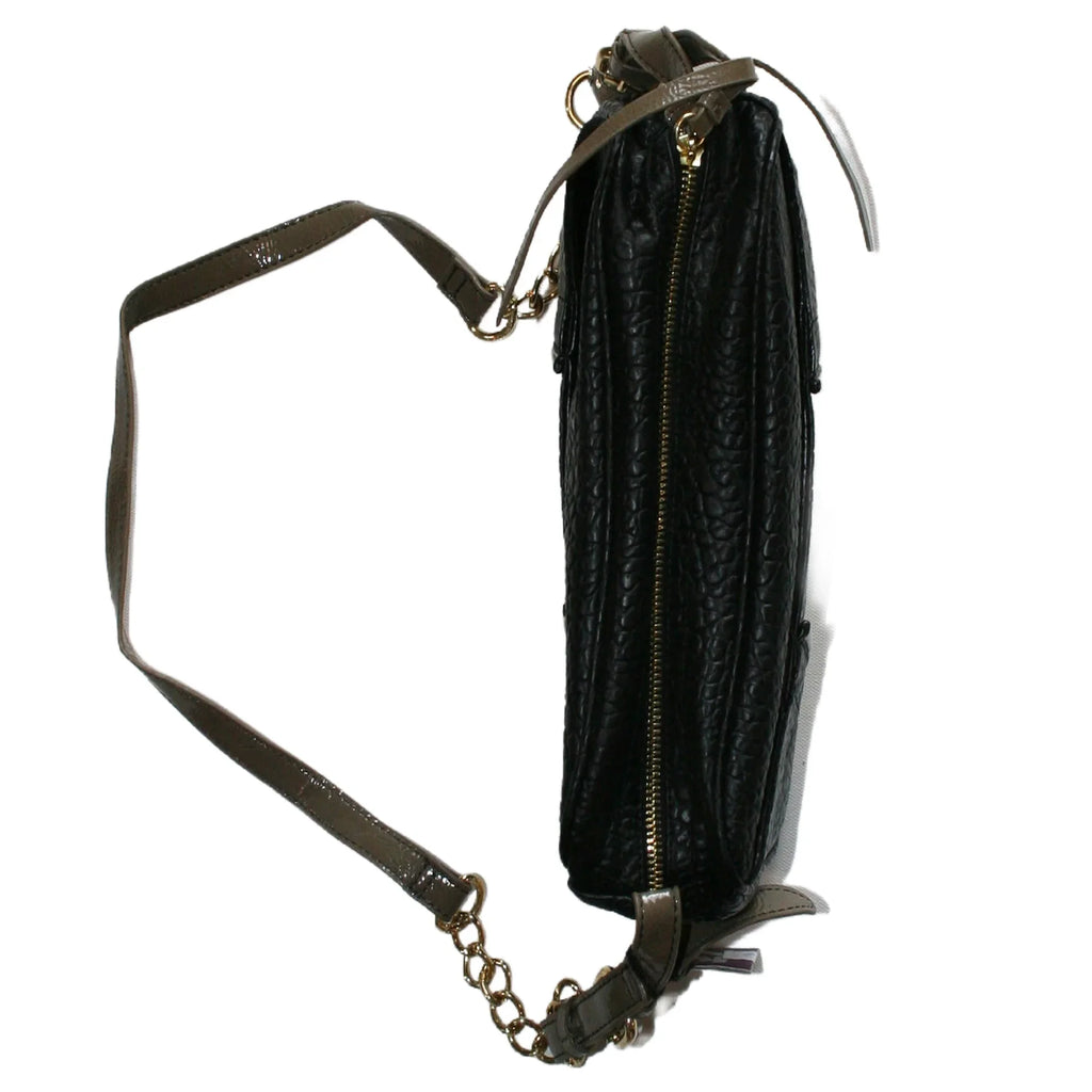Black In Women's Cross Body Trim KDNY Purse Brown With Foster