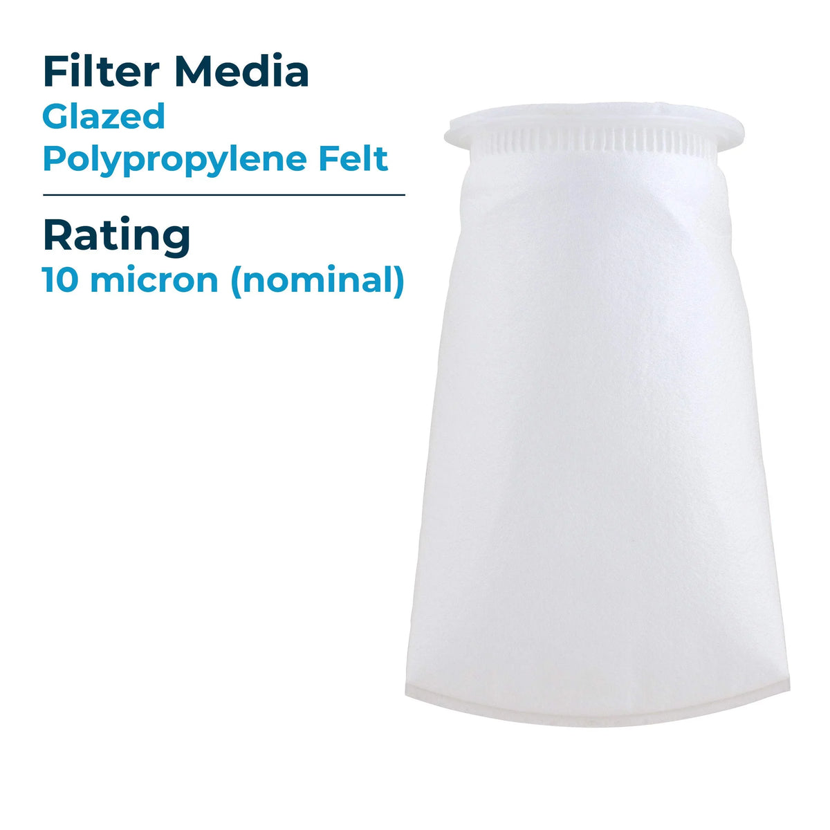 (10”) Polypropylene 155387-03 SP-BP-410-10 40) #3 Bag of SpiroPure 10 BP-410-10 Micron (Case Liquid Filter Glazed Felt