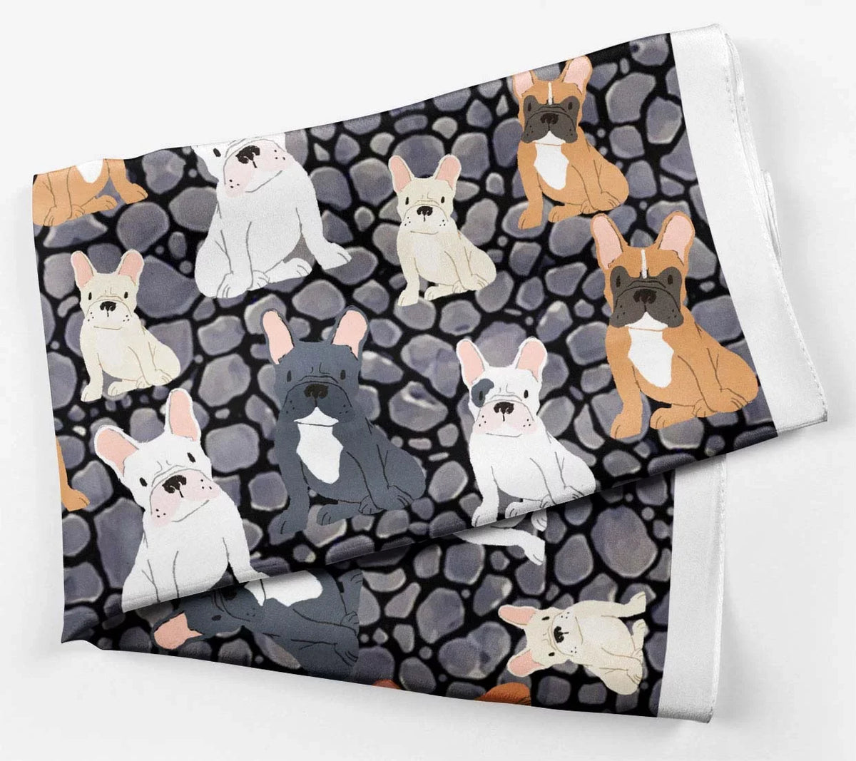 Grey For Dogs Square Mix Pure Hair Neck Bandanas Head Phagun SilkScarfFor Women Printed