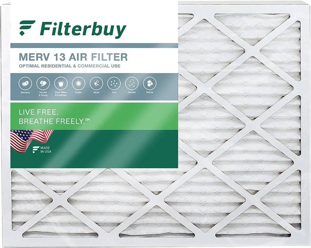 Pleated (1-Pack) AC MERV Filterbuy Filters Air Furnace 13 HVAC 24x25x1