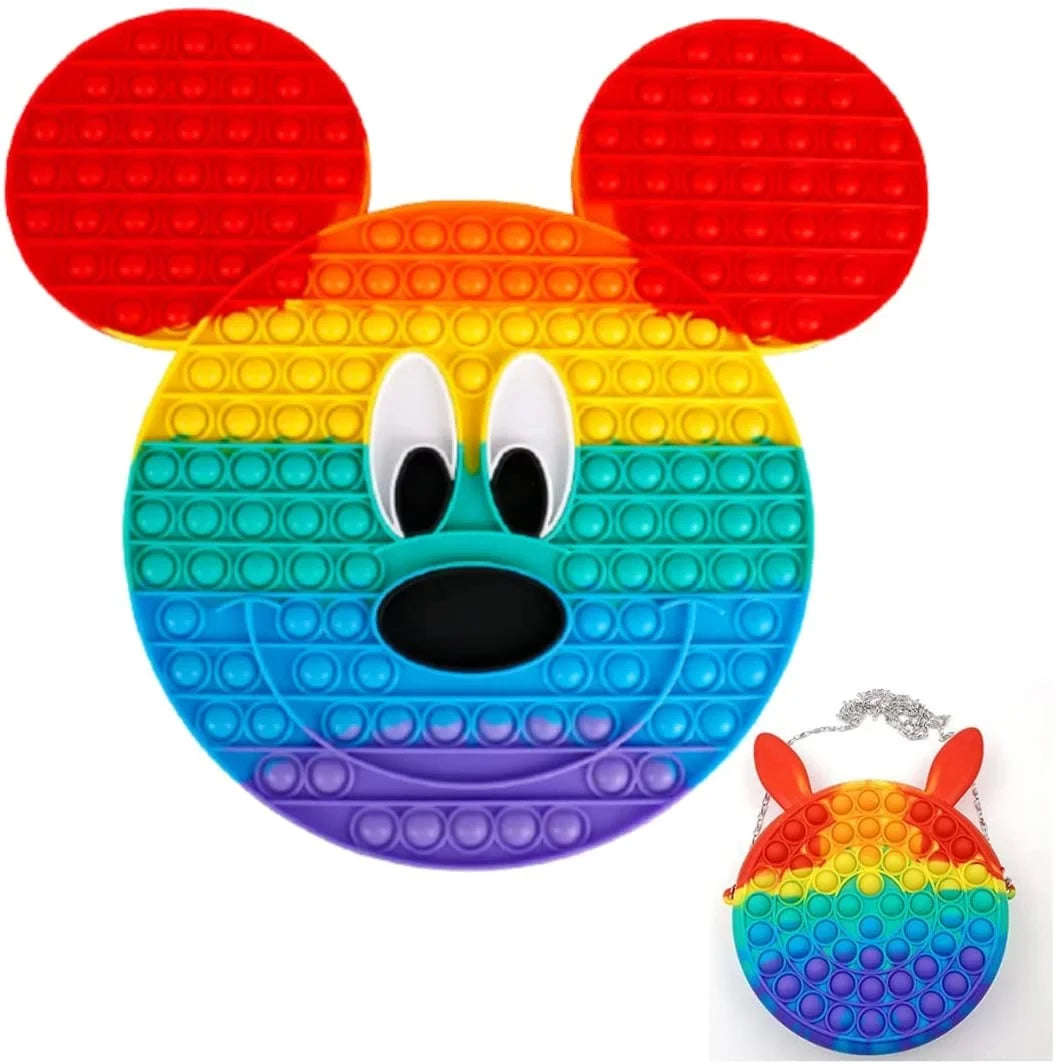 Perfect Teens Rainbow and Popits Gifts Women for Mouse Red Popits Large Matching Handbag, with