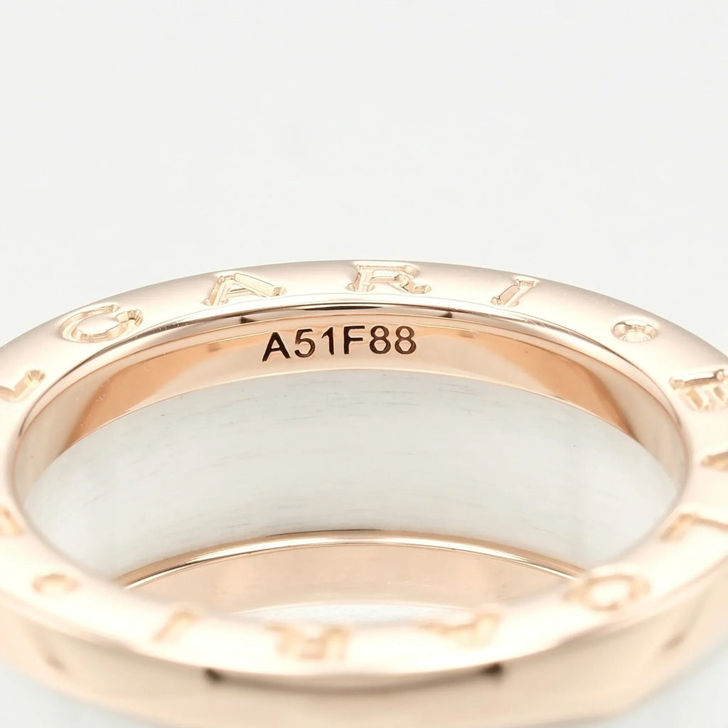 Pre-Owned B 7.22g I112223130 Ring Bvlgari Approx. One Gold Zero BVLGARI (Good) PG K18 Pink Ceramic