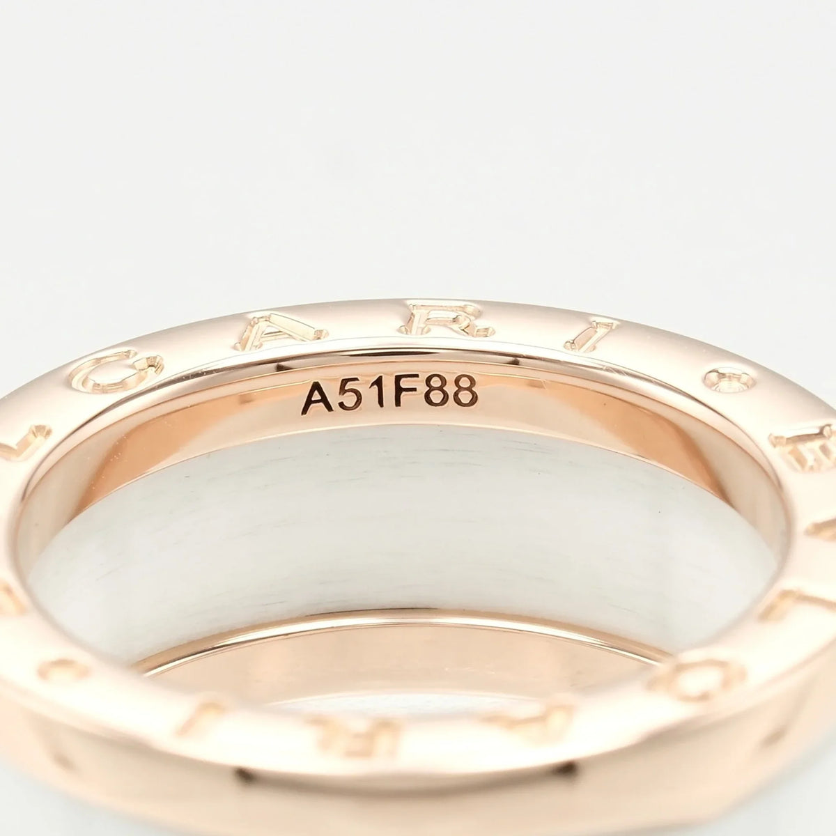 Pre-Owned B 7.22g I112223130 Ring Bvlgari Approx. One Gold Zero BVLGARI (Good) PG K18 Pink Ceramic