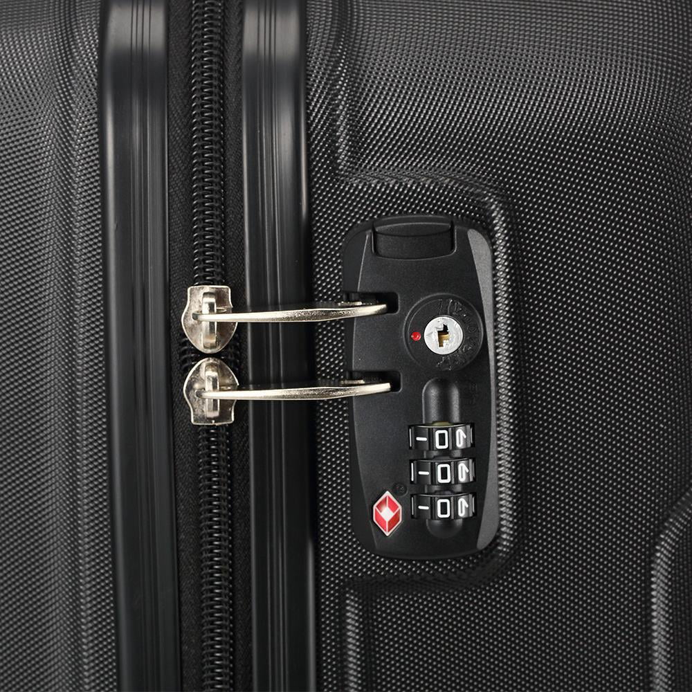 Lock Black With TSA Hardside Piece Set Luggage Lightweight SalonMore Spinner 3 Bag