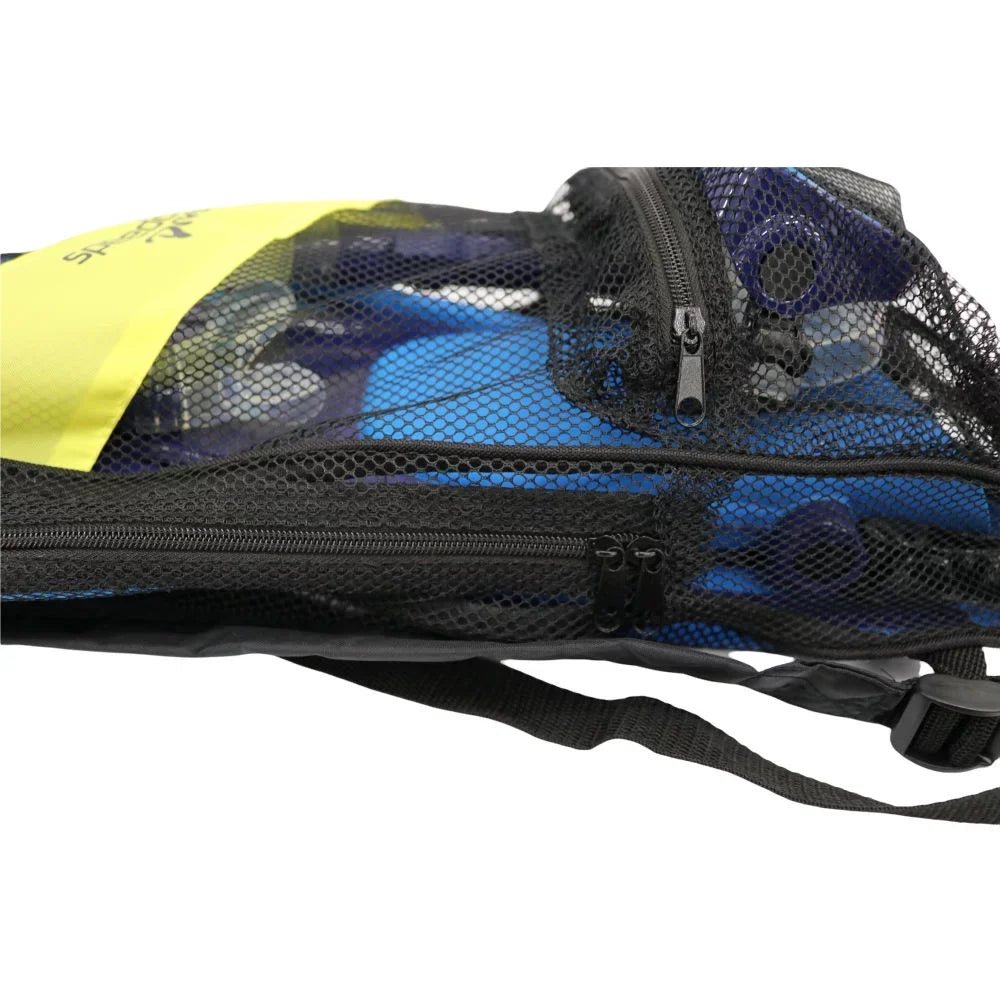 9-13 Adult Size + L/XL Fin Set Shoe Mask w/Carry Snorkel + Speedo Hydroscope Bag