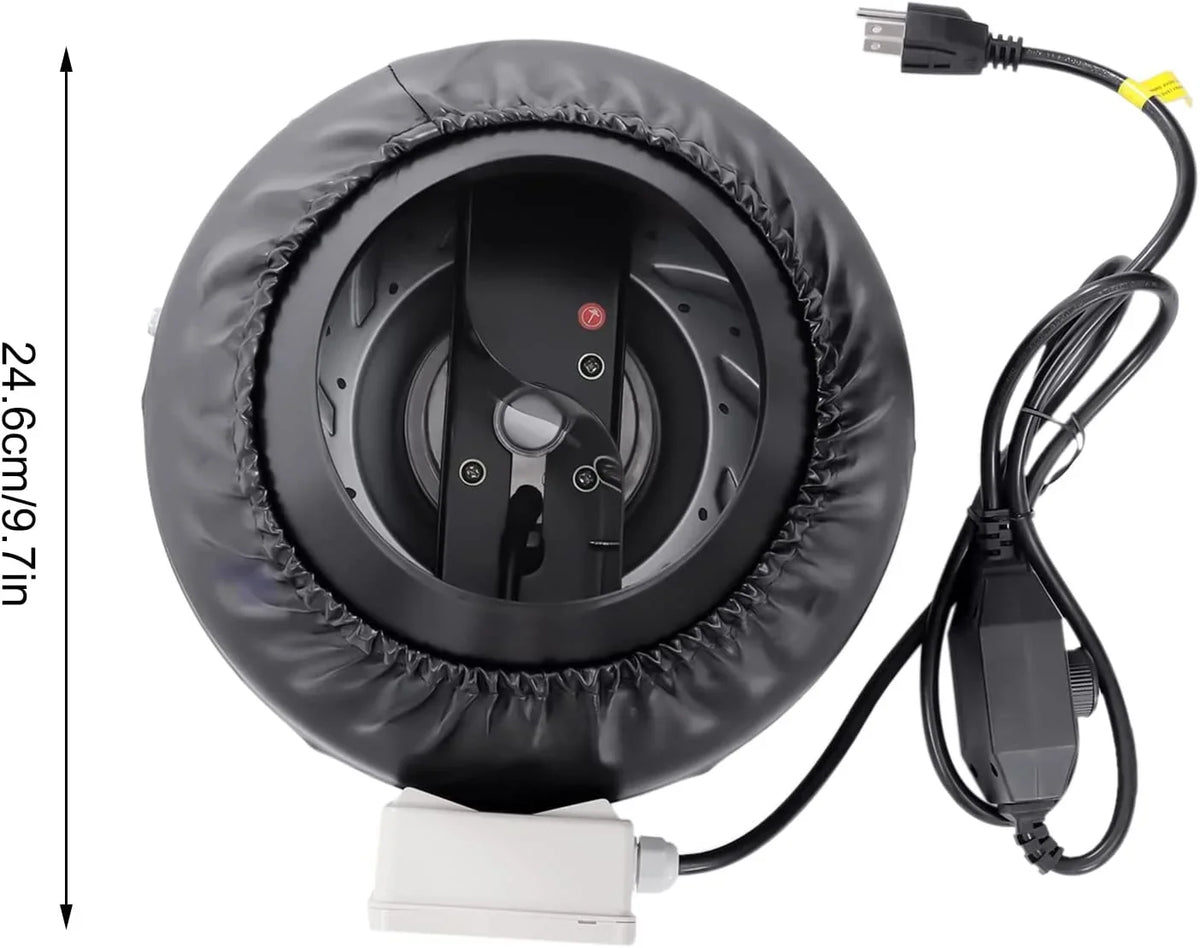 Combinable Fanwith Speed Duct Filter HEPA Carbon Controller Fan Fan Filter Booster Exhaust Fan with Inch & Grow Industrial FETCOI Inline Tent 8 Grade Powerful