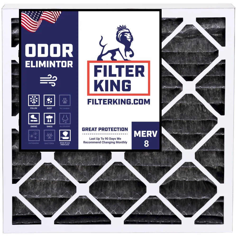 | King | | USA 4-PACK Air Filter | MADE 8 Furnace Filters 24 Carbon Size: x Actual Pleated A/C 8x24x1 MERV IN 8 .75" x HVAC Filter