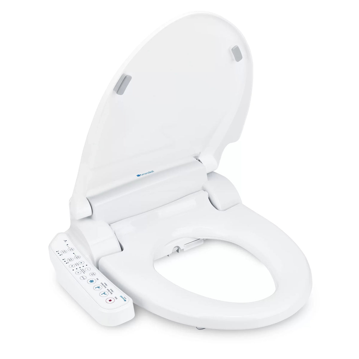 Bidet Seat Stainless White Brondell Dryer Steel SE400 Nozzle, Round Sidearm, Swash and with