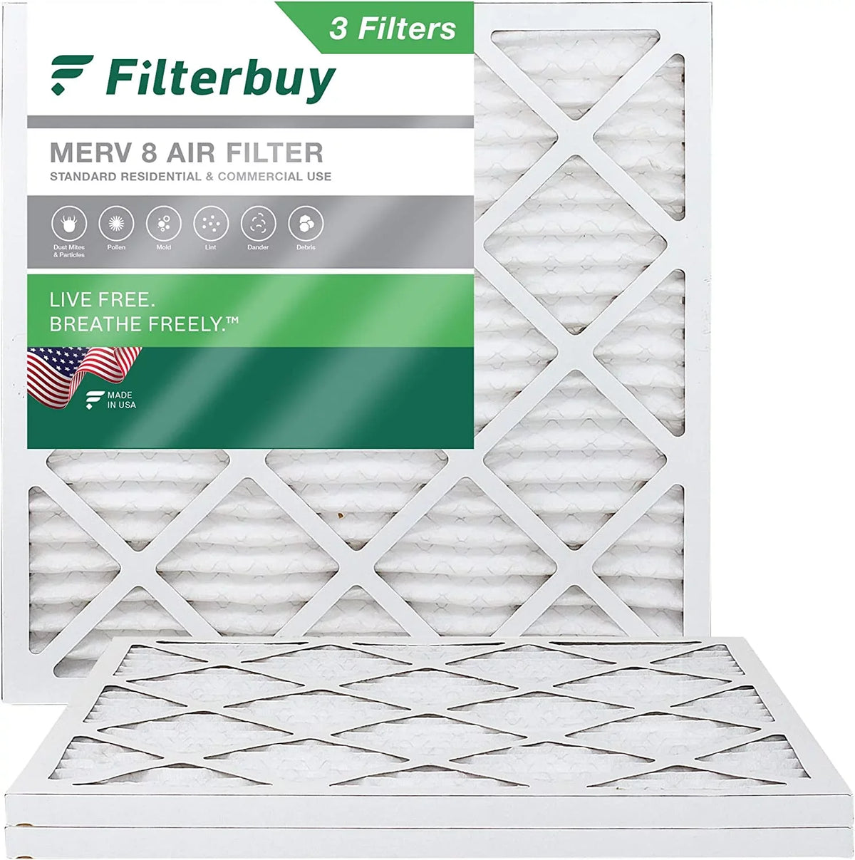 HVAC 19x19x1 8 Pleated MERV Air Filterbuy AC Furnace (3-Pack) Filters