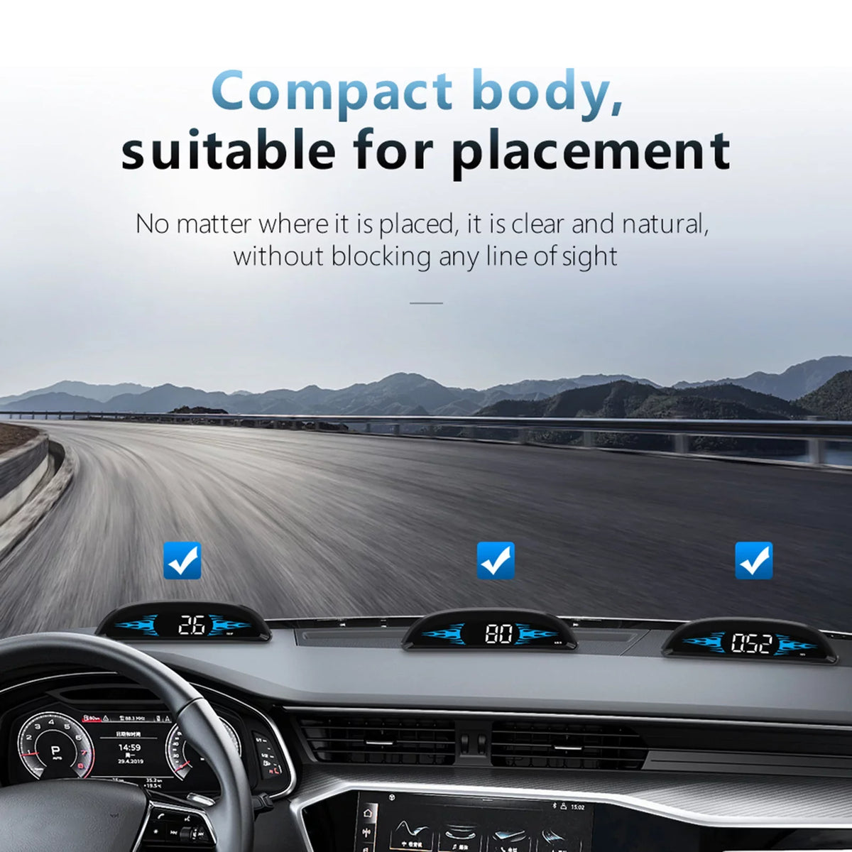 Diagnostic for Data Precise Driving Display, Multi-Function Apexeon Speedometer Car Head-Up Detector OBD