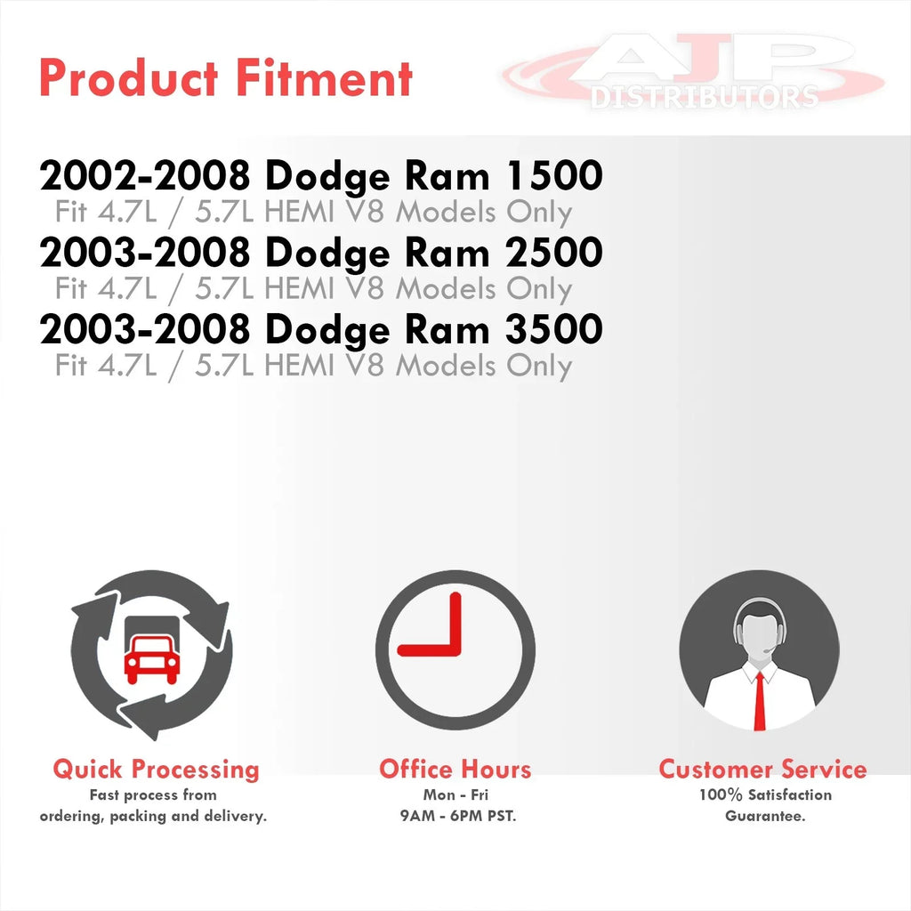 Intake Compatible/Replacement For 2005 Pipe 03 07 Air 5.7L 2008 Shield 02 04 3500 05 4.7L 2003 Distributors 1500 2006 2500 Cold 2002 2007 Heat Dodge 08 System Polish Aluminum 06 Induction AJP Ram 2004