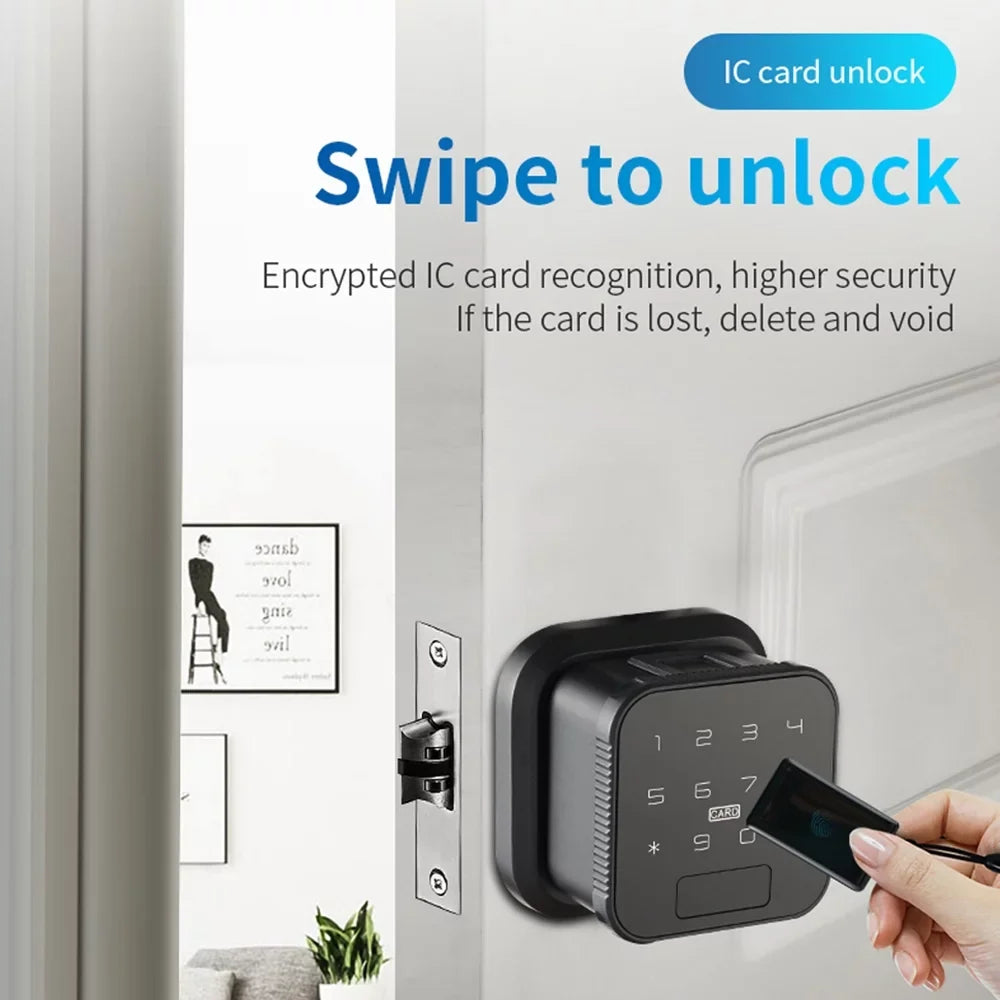 Lock Door Deadbolt with Door Lock Compatible Fingerprint Smart Electronic DADA Door Lock Lock Lock Smart Door Walmeck Handle Lock Keypad Lock Fingerprint with