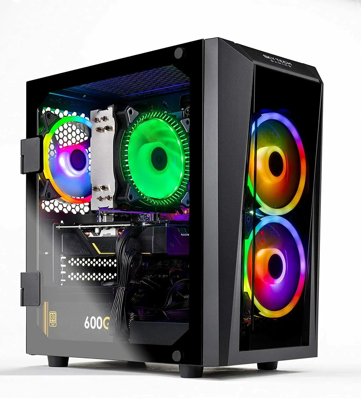 64-bit Gaming GHz, Home SSD, PC GTX Core 10105F 16G 500GB 3.7 – 10 Blaze Gold 600W PSU, Wi-Fi, 1650, II DDR4 i3 Desktop 3200, AC Windows Skytech