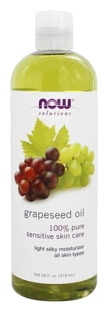 Natural oz 16 Pack Skin NOW - Odorless 2 Oil, for and Foods Moisturizer Hair Grapeseed