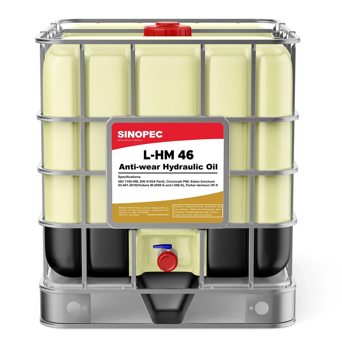 (ISO Oil Tote 275 IBC Fluid 1000 Liter 15), SAE 46 Gallon / Hydraulic VG 46, AW