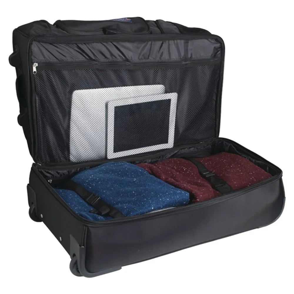 Duffel Rolling Drop 2-Wheel Bottom Bag MOJO Philadelphia Black 27'' Eagles