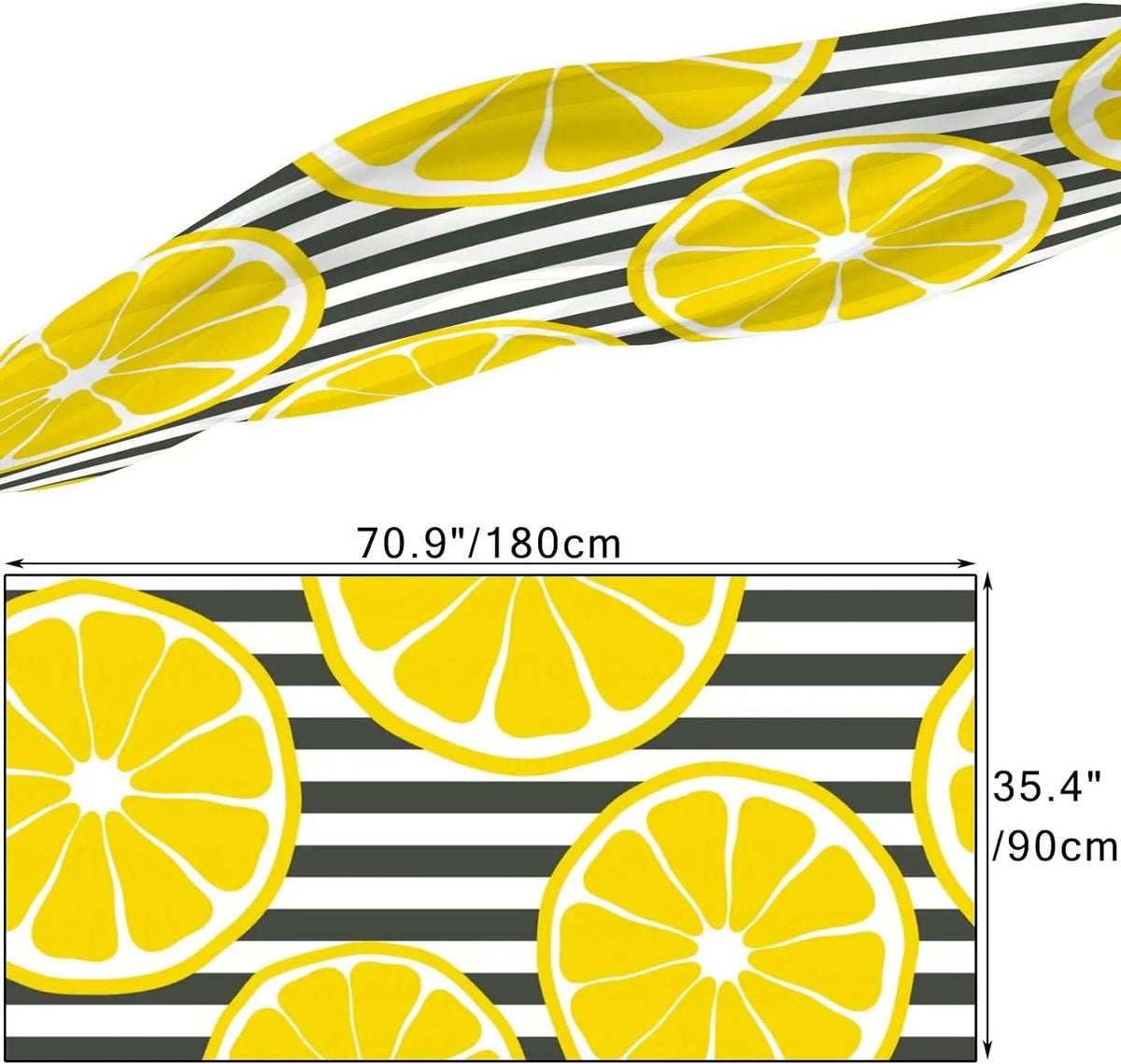 Fresh Stripes Lemons Neck Silk Wrap On for Shawl Lightweight Hyjoy Scarves Scarf Women Long Girls