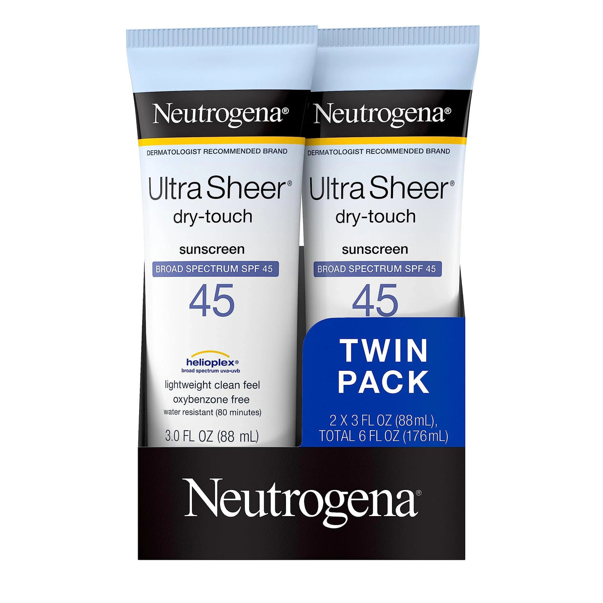 (Pack And Sheer Neutrogena Dry-Touch Oz, Water Spf With Non-Greasy 2) Ultra Broad Fl. Spectrum Resistant 45, Sunscreen Of Lotion 3