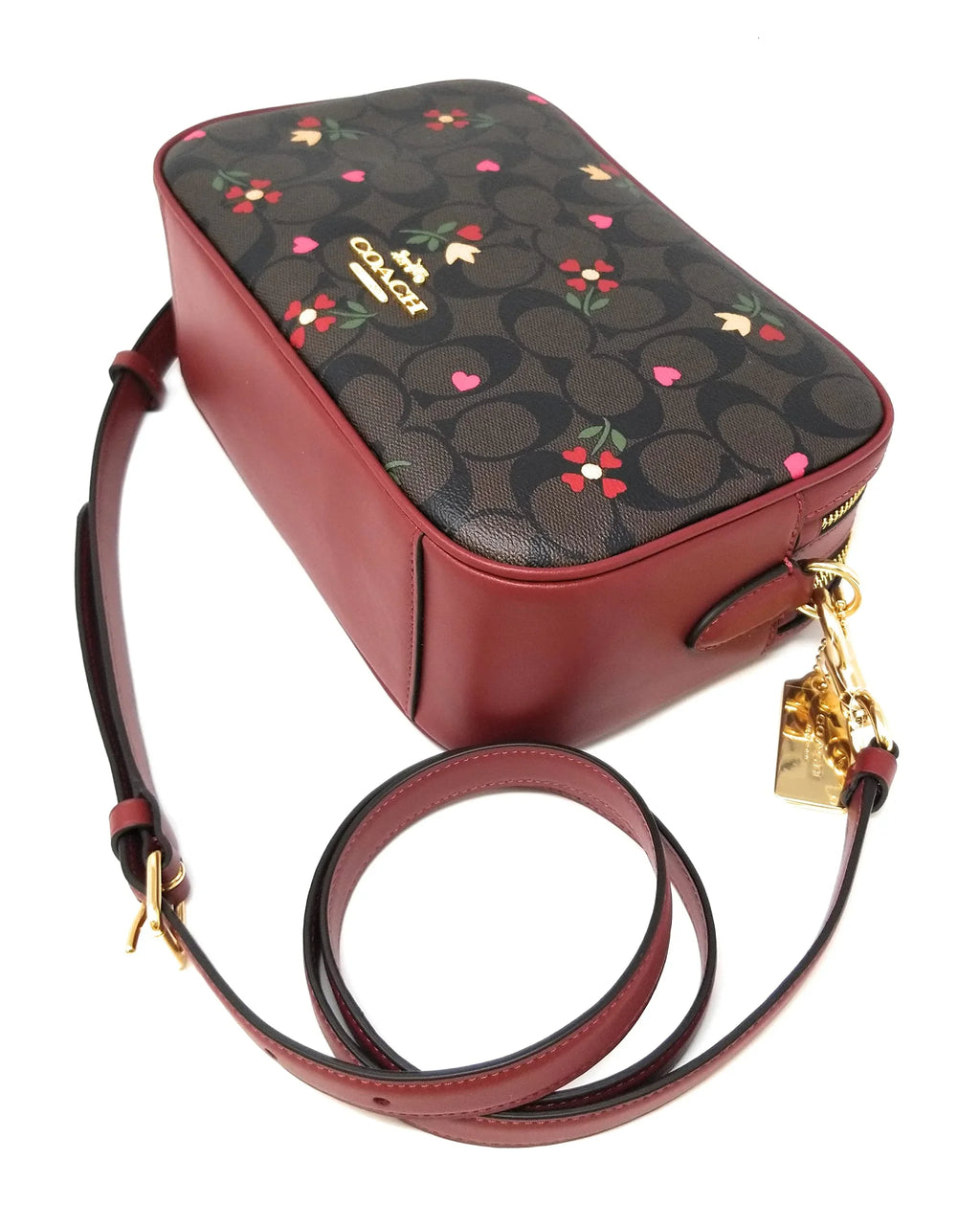 Canvas Bag Coach Multi) Women's Jes - Crossbody Signature Print in Brown - (Heart Petal