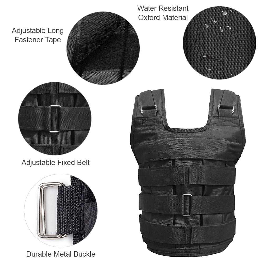 Cloth Weight Strength (Empty) Vest Exercise Weight Oxford Adjustable Training Tomfoto Weighted Max Loading 50kg Loading Jacket