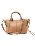 Almond Minkoff Ladies Rebecca Tote Purse Leather Satchel Moto HF16LMOS26 Brown