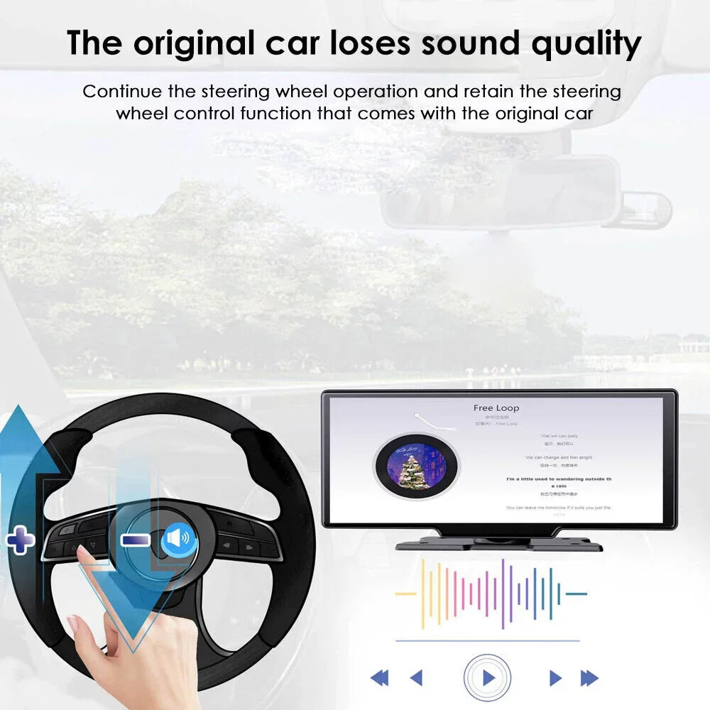 Camera Car Dual Android Wifi Channel ". 10.26'' Jahy2Tech Auto Wireless DVR Screen Dash 2K Touch