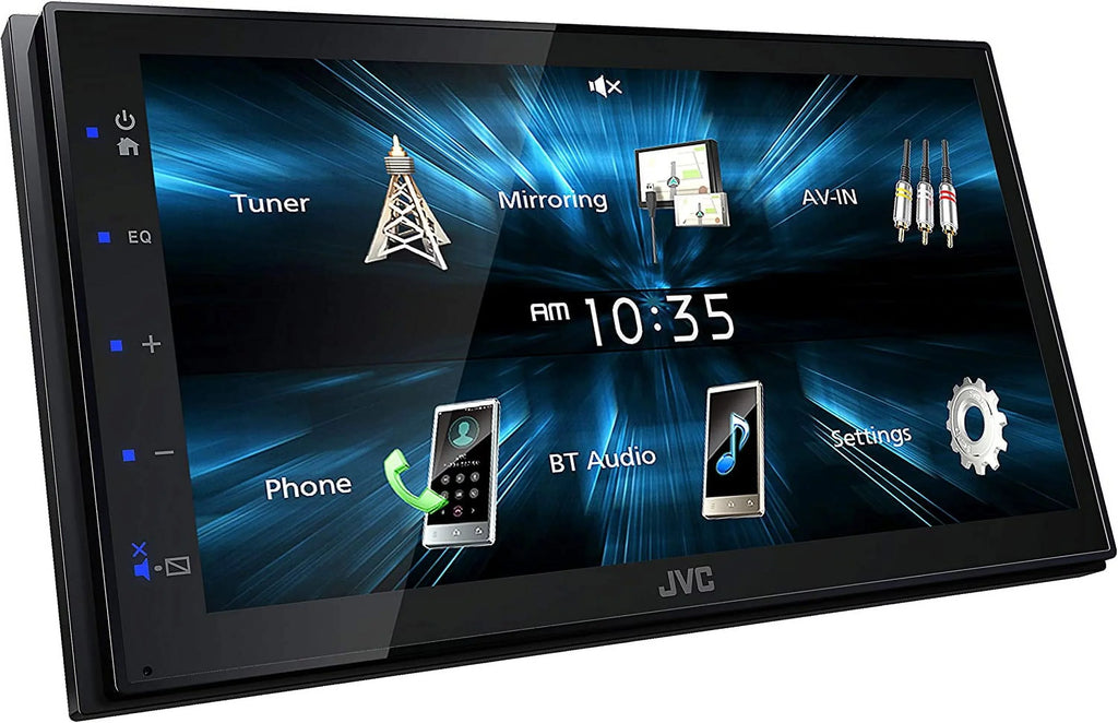 Touchscreen Car MP3 Player Bluetooth Double with DIN USB 6.75" Display JVC Stereo KW-M150BT EQ Radio 13-Band Port Receiver AM/FM