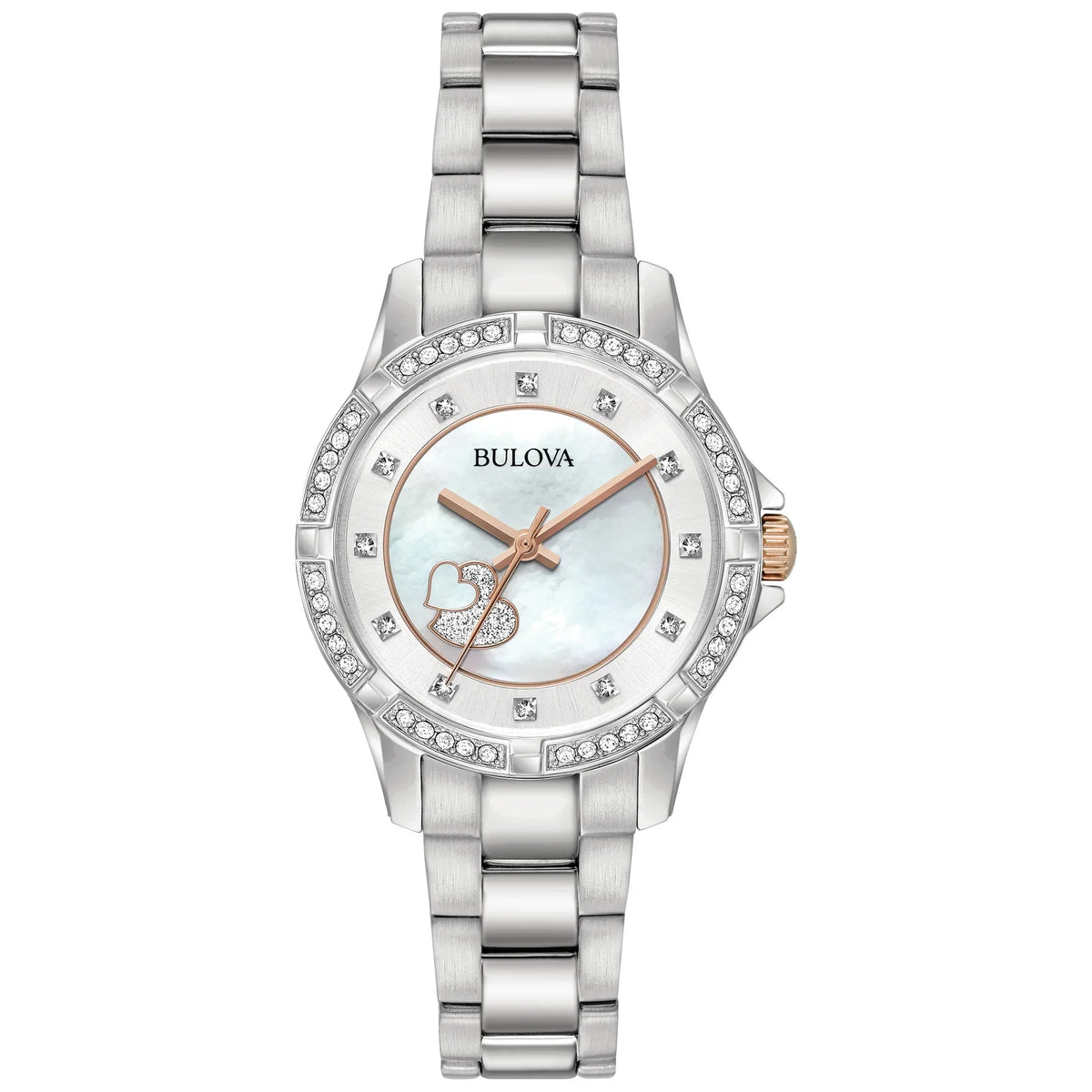 Mother Women's Dial 98L232 Of Collection - Crystal Pearl Bulova Watch