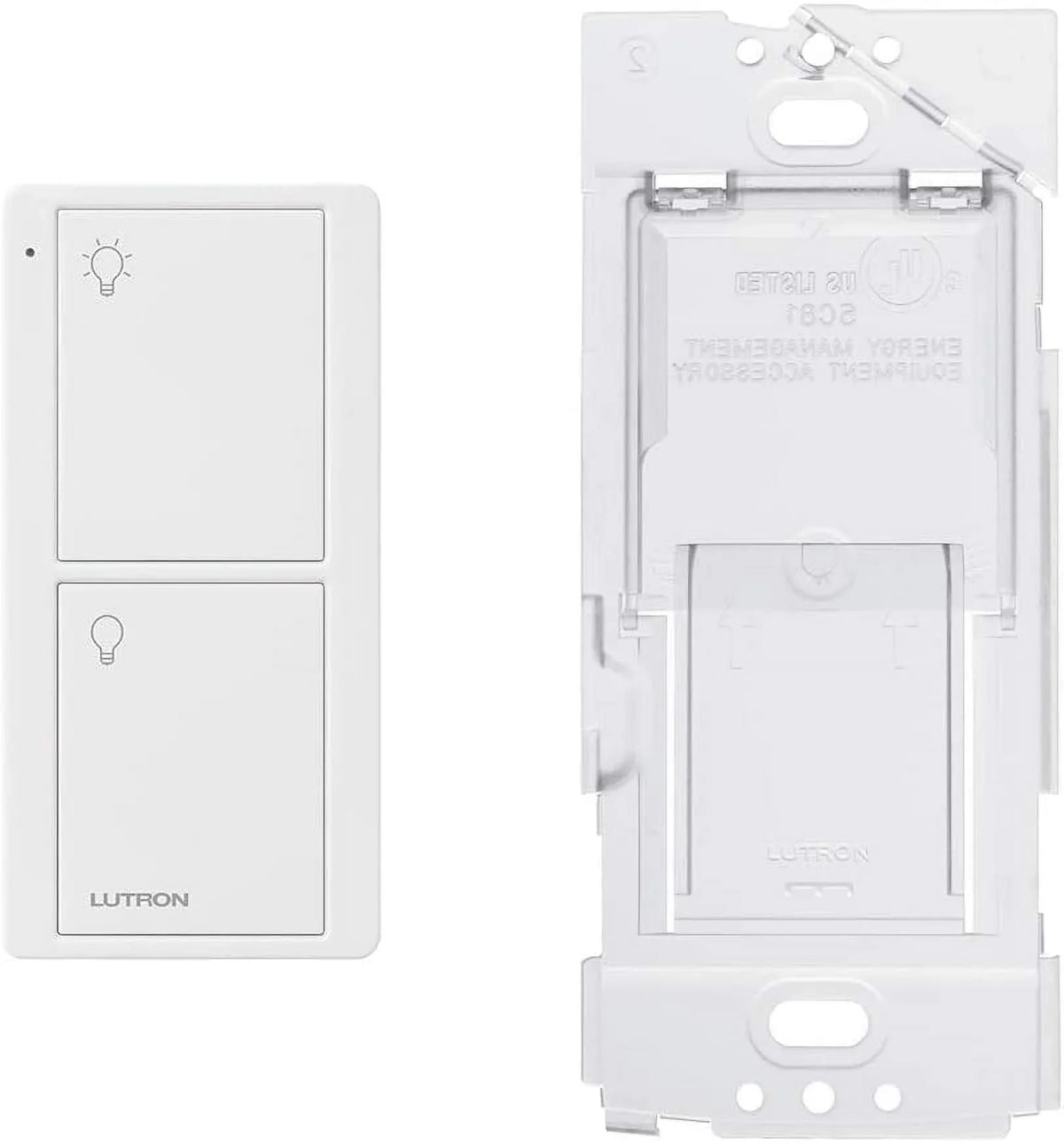 Lutron Home | White PJ2-2B-GWH-L01 Pico Caseta | Remote for On/Off Switch Switching Smart with Bracket Wallplate