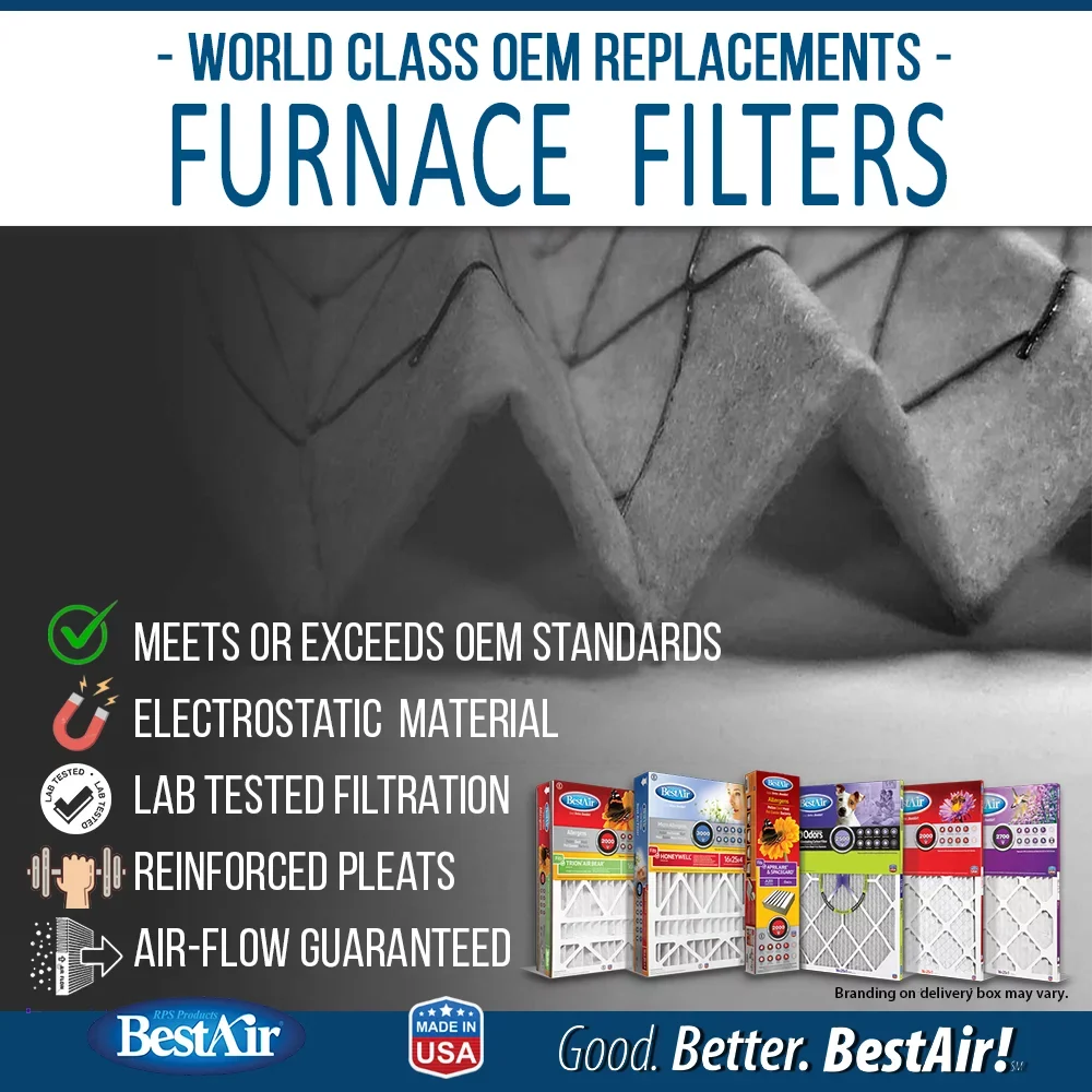 2000 Furnace MERV AB2025-11R Series 20x25x5 Trion/AirBear Filter 11 BestAir
