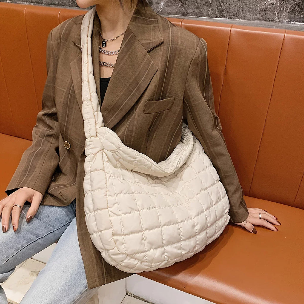 Argyle Filled Junior Capacity Crossbody For Cotton Tote, Work Padded Bag, Bag Hobo Large Tote Quilted Quilted Shoulder