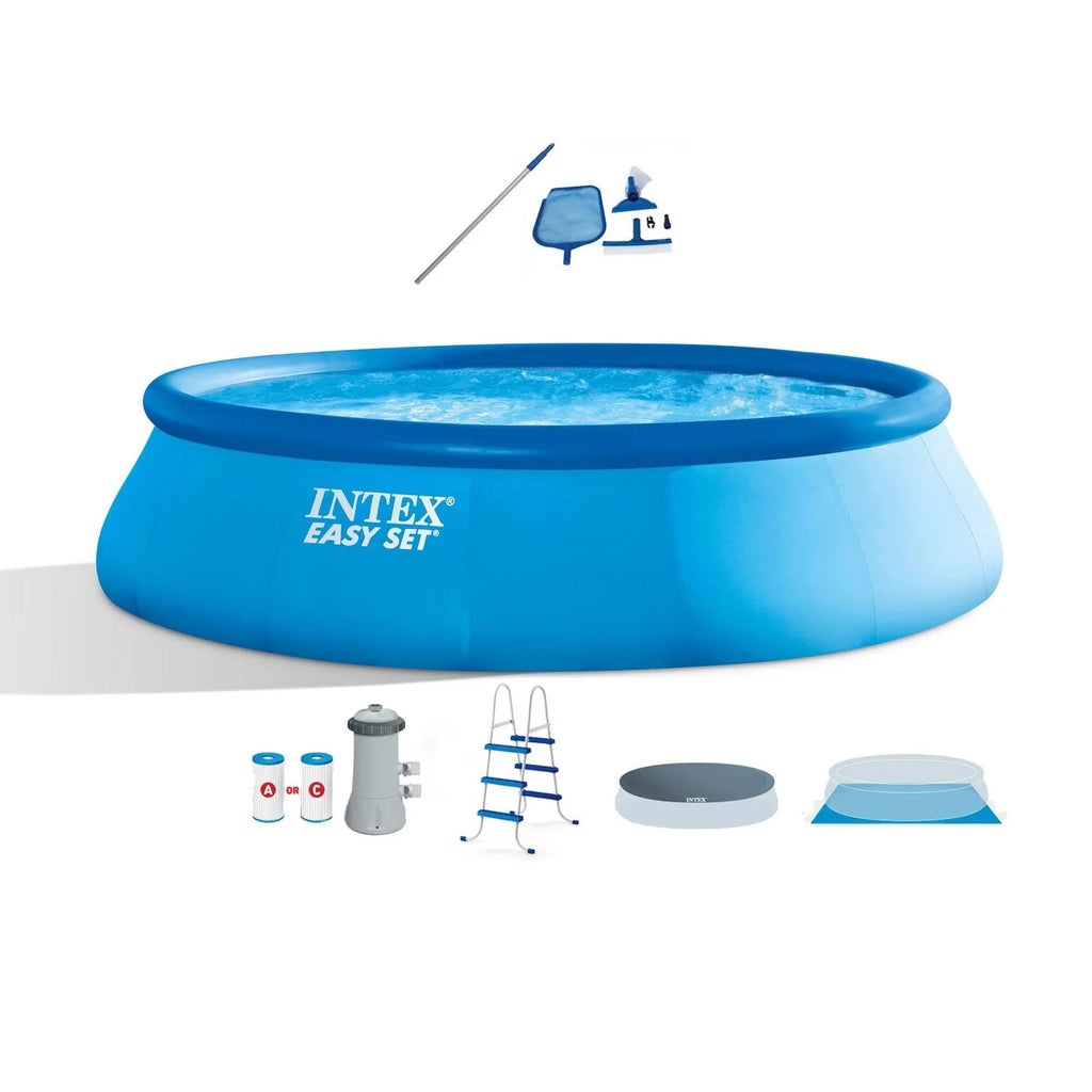 and Inflatable Swimming Easy Set Kit Pool Intex Maintenance 42" 15' x Portable