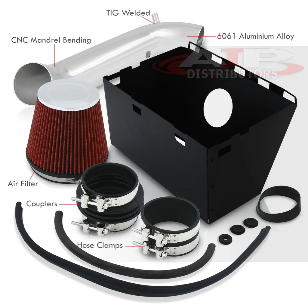 Intake Compatible/Replacement For 2005 Pipe 03 07 Air 5.7L 2008 Shield 02 04 3500 05 4.7L 2003 Distributors 1500 2006 2500 Cold 2002 2007 Heat Dodge 08 System Polish Aluminum 06 Induction AJP Ram 2004